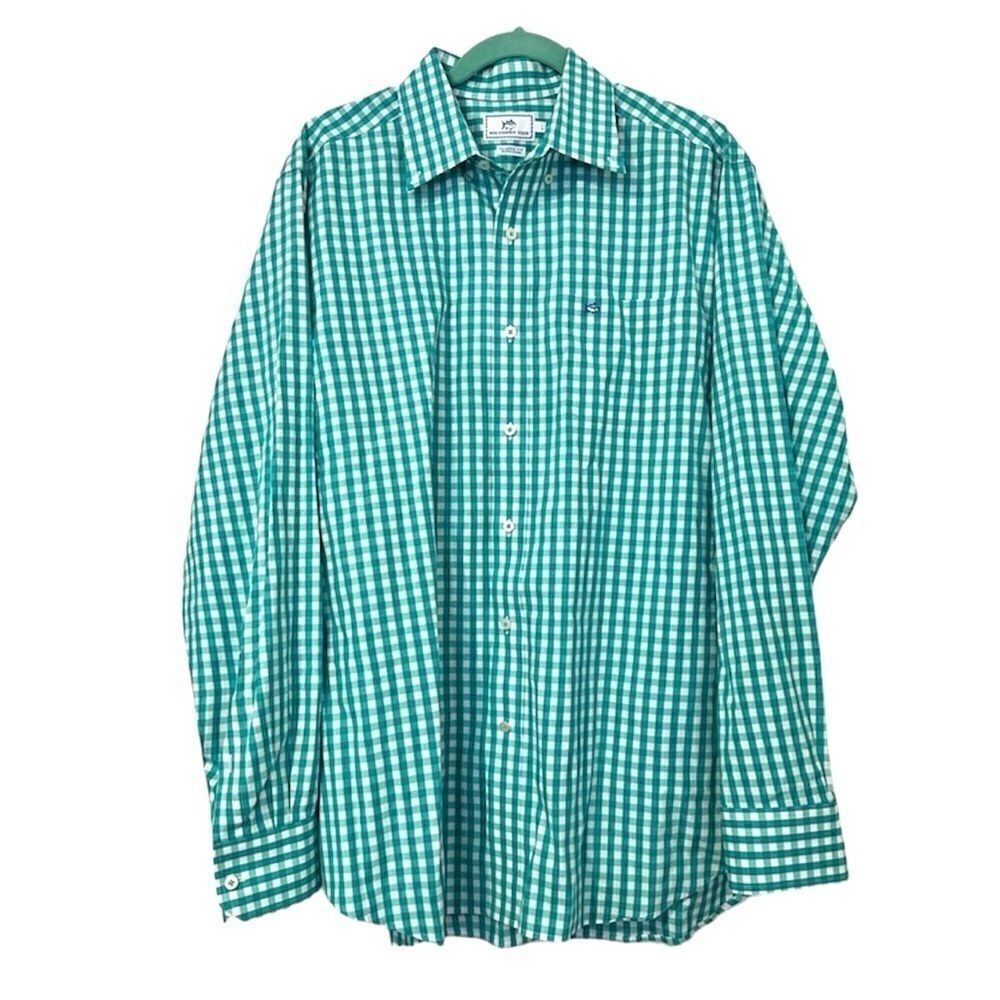 Southern Tide Classic Fit Gingham Plaid Button Down Shirt